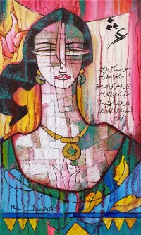 A. S. Rind, 09 x 15 Inch, Acrylic on Canvas, Figurative Painting, AC-ASR-683